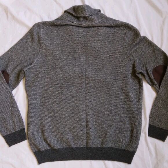 John W. Nordstrom Cashmere Sweater Elbow Patches Preppy Grandpacore Men's Size L - Picture 5 of 7